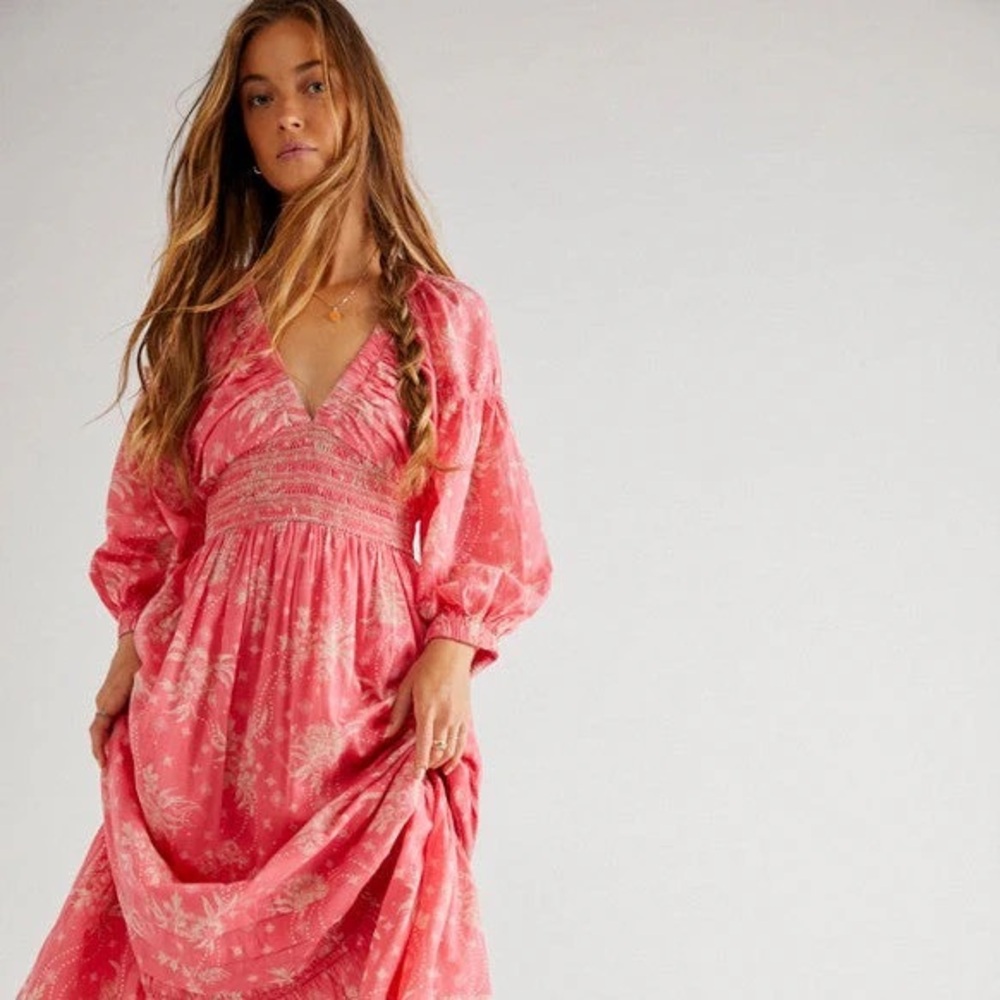 Free People Pink Floral Dress